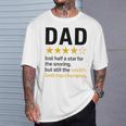 Dadtar Rating いびきジョーク 世界最高のお昼寝チャンピオン Tシャツ 彼への贈り物