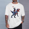 Dino Abraham Lincoln 4Th Of July Boys American Flag Tシャツ 彼への贈り物