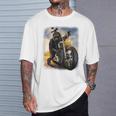 Gorilla ライディングチョッパー オートバイ Tシャツ 彼への贈り物