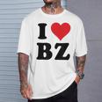 I Heart Bz イニシャル I Love BZ 姓 B Z Tシャツ 彼への贈り物