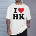 I Heart Hk Initials I Love HK First And Last Name H K Tシャツ 彼への贈り物