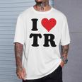 I Heart Tr Initials I Love TR First And Last NameR Tシャツ 彼への贈り物