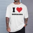 I Heart 白川ジャパンラブ 日本土産 Tシャツ 彼への贈り物