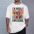 I'm Woolly Awesome 面白い レトロ メンズ レディース キッズ ウーリーマンモス Tシャツ 彼への贈り物