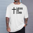 Jesus Is Lord 十字架 信仰 クリスチャン 聖書 神聖 Tシャツ 彼への贈り物