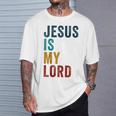 Jesus Is My Lord – Christian Faithintage Graphic Tシャツ 彼への贈り物