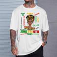 Junenth Girls 1865 African American Black T-Shirt Gifts for Him