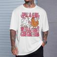 Just A Girl Who Loves Chickens Groovy Chicken Lover Girls T-Shirt Gifts for Him