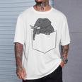L'éléphant Dans La Poche Drôle D'éléphant De Poche T-Shirt Cadeaux pour lui