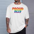 Lgbtq Proud Ally Lesbian Gay Pride Lgbt Ally Rainbowintage Tシャツ 彼への贈り物