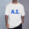 I Love AI 人工知能 長袖tシャツ Tシャツ 彼への贈り物