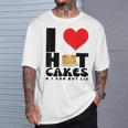 I Love Heart ホットケーキ パンケーキ Flapjacks Can Not Lie Foodie Tシャツ 彼への贈り物