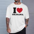 I Love Okinawa アイラブ 沖縄 メンズ 琉球 お土産 旅行 Tシャツ 彼への贈り物