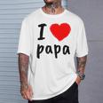 I Love You PapaCool Happy Father's Day Best Daddy Tシャツ 彼への贈り物