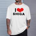 I Lovehiga 愛 ハート 滋賀 滋賀県 日本 お土産 かわいい おしゃれ Tシャツ 彼への贈り物