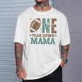 Mama Of The 1 Year Old Football 1St Year Down Birthday Party T-Shirt Gifts for Him