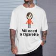 Mii Need A Cigarette Humour メンズ レディース Tシャツ 彼への贈り物