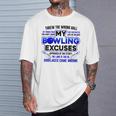 My Bowling 言い訳 おもしろボーリングギフト Tシャツ 彼への贈り物