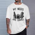 My Needs Areimple Guitars ビール愛好家 ギタリストギター Tシャツ 彼への贈り物