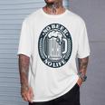 No Beer No Life ヴィンテージ飲料 ビール愛好家向け 左胸 Tシャツ 彼への贈り物
