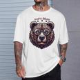 メンズ Papa Bear Face サングラス Papa Bear Lover 父の日 Tシャツ 彼への贈り物