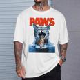 Paws Cat Lover ホラー映画 パロディ Tシャツ 彼への贈り物