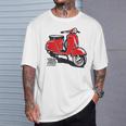 Piaggio クラシックスクーター イタリア製 ピンク Tシャツ 彼への贈り物