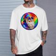 Santaclaus Rainbow 長袖tシャツ Tシャツ 彼への贈り物