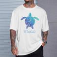 Save The Hawaiiea Turtles ハワイアンブルー トライバルタートルホヌ Tシャツ 彼への贈り物