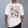 Speech Therapy Is My Jam Boho Floral Speech Pathology Slp T-Shirt Gifts for Him