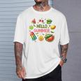 Summeribes ビーチバケーション ハローサマー トロピカル 楽しいデザイン Tシャツ 彼への贈り物