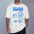 Sunny Morning Coffee Xundayun Delicious Coffee バックプリント Tシャツ 彼への贈り物
