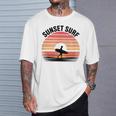 Sunseturf サーフボード ビンテージサーフィン サーファー用 Tシャツ 彼への贈り物