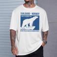Svalbard ノルウェー ポーラーベア ロングイヤービーン スピッツベルゲン オーロラ Tシャツ 彼への贈り物