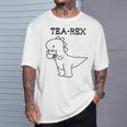 Tea-Rex おもしろドリンクグラフィック Tシャツ 彼への贈り物