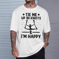 Tie Me Up In Knots & I'm Happy エアリアル ヨガ 体操選手 エアリスト Tシャツ 彼への贈り物