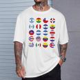 Todas Banderas Latinoamericanas Países Banderas Latinoamerica Camiseta unisex Regalos para él