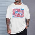 Trans Rights Are Human Rights Floral Lgbtq Pride Transgender T-Shirt Gifts for Him