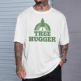Tree Hugger 環境保護主義者 ヴィンテージ レトロ 自然愛好家 長袖tシャツ Tシャツ 彼への贈り物