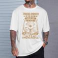 Truck Drivers Fun Truckers トラッキング スカル バックサイド 長袖tシャツ Tシャツ 彼への贈り物