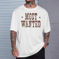 Most Wanted Western Rodeo Bachelorette Party Cowgirl T-Shirt Gifts for Him