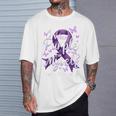 I Wear Purple For Myself Support Lupus Awareness Day Ribbon T-Shirt Gifts for Him
