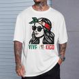 Woman Viva Mexico Flag Cinco De Mayo Mexican Girls T-Shirt Gifts for Him