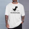 You Are Offline T-Rex 恐竜のラン ピクセルアート 恐竜ゲーム Tシャツ 彼への贈り物