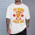 You Wanna Pizza Me 面白い ファイター ピザ愛好家 ファーストフード しゃれ 長袖tシャツ Tシャツ 彼への贈り物