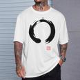 Zen Calligraphy Buddhist Enso Circle Tシャツ 彼への贈り物