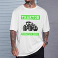 Zum Traktor Fahren Geboren Zurchule Gezwungen T-Shirt Geschenke für Ihn