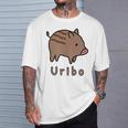 うりぼう Uribo うり坊 瓜坊 うりぼう ウリボウ ローマ字 可愛い かわいい 猪 いのしし イノシシ 亥 豚 動物 Tシャツ 彼への贈り物