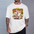 かわいい 柴犬 ラーメン好き おもしろい 日本犬 長袖tシャツ Tシャツ 彼への贈り物