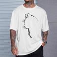 かわいい猫のシルエット Tシャツ 彼への贈り物